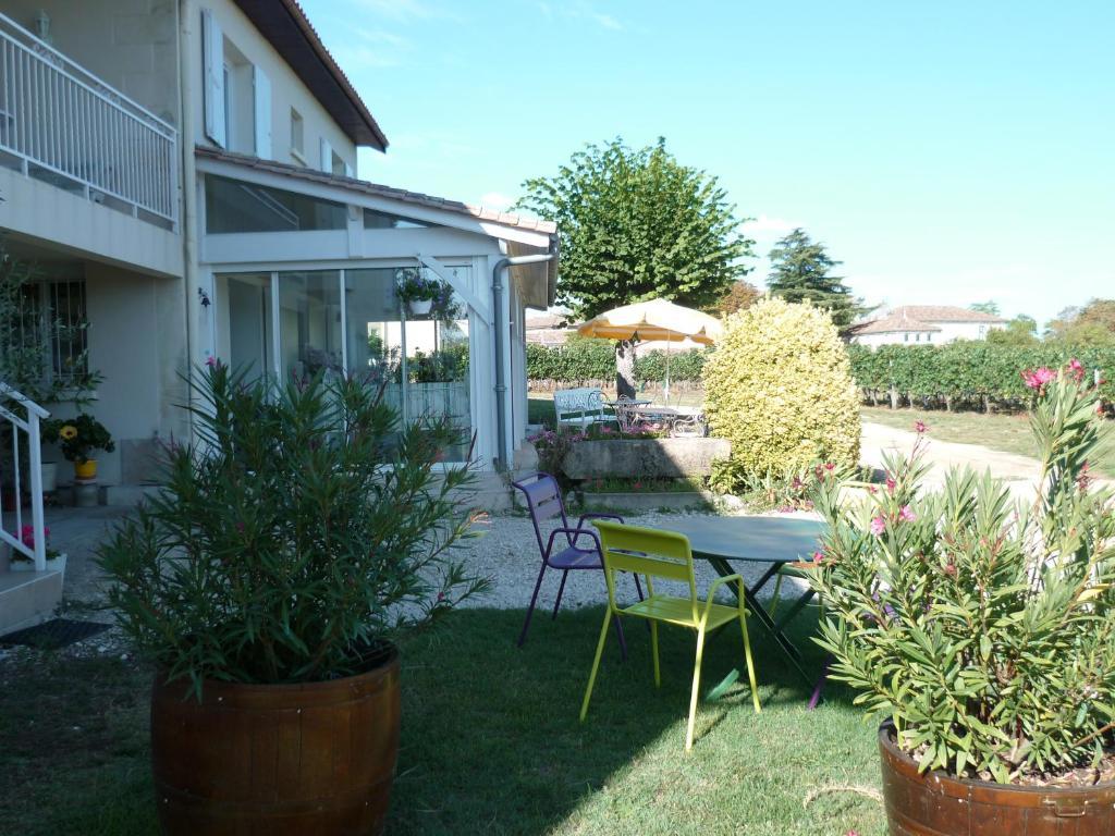 Bed and Breakfast Les Raisins Du Bonheur Puisseguin Exterior foto